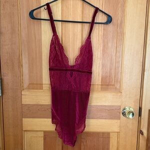 New with Tags - Adore Me Deep Red Lace Chemise